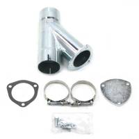 Exhaust Cutouts and Components - Exhaust Cut-Outs - Manual - Patriot Exhaust - Patriot Manual Exhaust Cut-Out - Clamp-On - Single - 3" Pipe Diameter - Blockoff Plates/Hardware Included - Steel - Zinc Plated