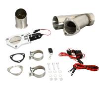 Exhaust Pipes, Systems & Components - Exhaust Cutouts and Components - Patriot Exhaust - Patriot Electric Exhaust Cut-Out - Clamp-On - Single - 3" Pipe Diameter - Key Fob/Hardware/Wire Harness/Y-Pipe Included - Aluminum/Stainless /Natural