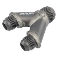 Peterson Y Block Fitting - 16 AN Male Inlet to Dual 10 AN Male Outlets - Aluminum