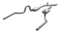 Pypes Performance Exhaust Street Pro X-Pipe Exhaust System - Crossmember Back - Dual Rear Exit - 2-1/2" Diameter - Stainless