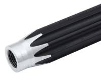 QuickCar Scalloped Suspension Tube - 27-1/2" Long - 5/8-18" Female Threads - Aluminum - Black/Natural