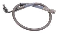 Russell Endura Brake Hose - 18" Long - 3 AN 90 Degree Female to 3 AN Straight Female - DOT Approved - Braided Stainless - PTFE Lined