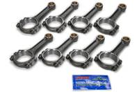 Scat Pro Stock Connecting Rod - I Beam - 6.000" Long - Press Fit - 3/8" Cap Screws - Forged Steel - Small Block Chevy
