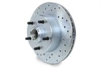 Brake Systems - StopTech - StopTech Sport Brake Rotor - Front - Passenger Side - Drilled/Slotted - 279.3 mm OD - 26.3 mm Thick - 5 x 120.6 mm Bolt Pattern - Iron