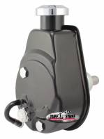 Tuff Stuff Saginaw Power Steering Pump - 3 gpm - 1200 psi - Steel - Black Chrome - Small Block Chevy