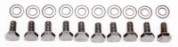 Trans-Dapt Timing Cover Bolt Kit - Washers Included - Steel - Chrome - Small Block Chevy - (Set of 10)