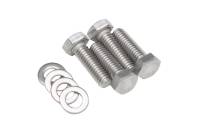 Trans-Dapt Valve Cover Fastener - 5/16-18" Thread - 1" Long - Hex Head - Washers Included - Steel - Chrome - (Set of 4)
