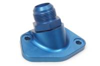 UB Machine Water Neck - 20 AN Male - Bolt-On - Billet Aluminum - Blue - Small Block Ford