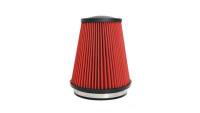 Volant Air Filter Element - Clamp-On - Conical - 7-1/2" Base - 4-3/4" Top Diameter - 8" Tall - 6" Flange - Synthetic - Red - Universal