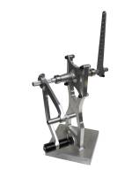 Wehrs Machine Gas Pedal Assembly - Chassis Mount - Adjustable - Tubular - Aluminum - Polished - Sprint Car