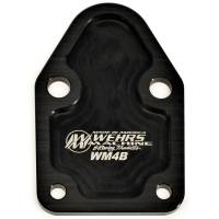 Air & Fuel System - Wehrs Machine - Wehrs Machine Fuel Pump Blockoff - Black - Small Block Chevy