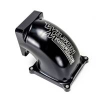 Air & Fuel System - Wilson Manifolds - Wilson Manifolds Intake Elbow - Aluminum - Black - Dominator Flange