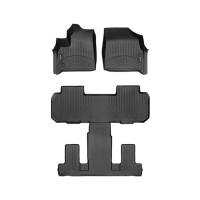 WeatherTech FloorLiners - Front/2nd Row/3rd Row - Black - GM Midsize SUV 2018-19