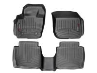 WeatherTech FloorLiners - Front/2nd Row - Black - Ford Midsize Car 2013-16