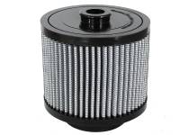 aFe Power Magnum FLOW Pro DRY S Clamp-On Round Air Filter Element - 5-4/10 in Tall - White - Audi A6 2005-11