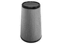 aFe Power Magnum FLOW Pro DRY S Conical Air Filter Element - 7-1/2 in Base - 5-1/2 in Top - 5 in Flange - 12 in Tall - White