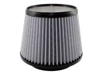 aFe Power Magnum FLOW Pro DRY S Conical Air Filter Element - 7 in Base - 5-1/2 in Top - 5-1/2 in Flange - 6 in Tall - White