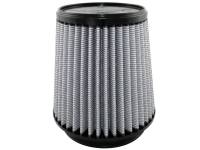 aFe Power Magnum FLOW Pro DRY S Conical Air Filter Element - 7 in Base - 5-1/2 in Top - 5-1/2 in Flange - 7 in Tall - White