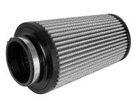 aFe Power Magnum FLOW Pro DRY S Conical Air Filter Element - 6 in Base - 4-1/2 in Top - 3-1/2 in Flange - 9 in Tall - White