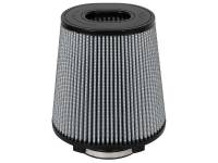 aFe Power Magnum FLOW Pro DRY S Conical Air Filter Element - 9 in L x 7-1/2 in W Base - 6-3/4 in x 5-1/2 in Top - 5 in Flange - 9 in Tall - White