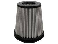 aFe Power Magnum FLOW Pro DRY S Conical Air Filter Element - 6 in Base - 4-1/2 in Top - 4-1/2 in Flange - 6 in Tall - White