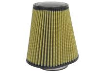 aFe Power Magnum FLOW Pro GUARD7 Conical Air Filter Element - 9 in Length x 6 in Width Base - 5-1/2 in Top - 4-3/8 in Flange - 9 in Tall - Yellow
