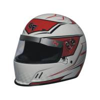 Kids Race Gear - Kids Helmets - G-Force Racing Gear - G-Force Junior CMR Graphics Helmet - Youth Large (56) - White/Red