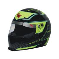 Kids Race Gear - Kids Helmets - G-Force Racing Gear - G-Force Junior CMR Graphics Helmet - Youth Large (56) - Black/Yellow