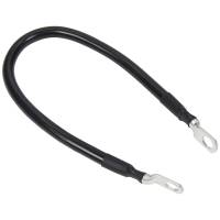 Allstar Performance 4 Gauge Battery Cable - 10 in - 3/8 in Ring Terminals - Black