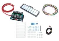 Auto Rod Controls Model 8003 Switch Panel - Dash Mount - 8-3/4 x 2-3/8 in - 8 Flat Switches - Fused - Indicator Lights - Carbon Fiber
