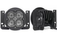 Lights and Components - Exterior Light Assemblies - Arc Lighting - Arc Lighting Concept Series Pod LED Driving Light Assembly - 20 Watts - White Lens - 3 in Round - Flush Mount - Black (Pair)