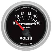 Autometer COPO Voltmeter - 8-18V - 2-1/16 in Diameter - Black Face