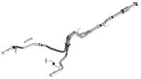 Exhaust System - Borla Performance Industries - Borla ATAK Cat-Back Exhaust System - 2-1/4 in Diameter - Dual Rear Exit - 4 in Chrome Tips - Rolled Edge - 2.7/3.5 - Ford Fullsize Truck 2021