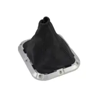 Bowler Performance Transmission - Bowler Shifter Boot - 7 x 6 in Base - Square Boot - Black/Machined