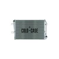 Cold-Case Polished Aluminum Radiator - 45 in W x 25 in H x 3 in D - Driver Side Inlet - Passenger Side Outlet - GM Fullsize Truck 2006-10