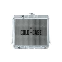 Cold-Case Polished Aluminum Radiator - 25.500 in W x 22.500 in H x 3 in D - Driver Side Inlet/Outlet - Small Block Mopar