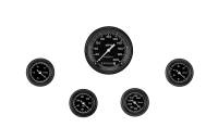 Classic Instruments AutoCross Gauge Kit - Full Sweep - Low Step Black Bezel - Black/Gray Face