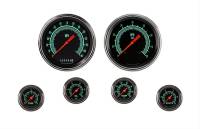 Classic Instruments G/Stock Gauge Kit - Full Sweep - Low Step Stainless Bezel - Black Face