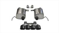 Corsa XTREME Axle-Back Exhaust System - 2-3/4 in Diameter - Center Exit - 4 in Black Tips - Stainless - Chevy Corvette 2014-18