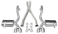 Corsa Xtreme Cat-Back Exhaust System - 2-1/2 in Diameter - Dual Rear Exit - Dual 4 in Polished Tips - Stainless - Chevy Corvette 1997-2004