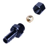 Derale Straight 3/8 in Compression Fitting to 3/8 in Hose Barb Adapter - Black