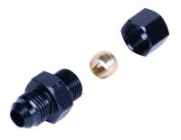 Derale Straight 3/8 in Compression Fitting to 6 AN Male Adapter - Black
