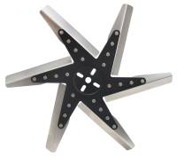 Derale Flex Fan - Reverse Rotation - 18 in Fan - 6 Blade - 5/8 in Pilot - Universal Bolt Pattern - Steel Hub/Stainless Blades - Black/Natural