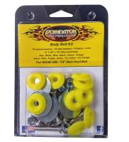 Dominator Flat Head Countersunk Bolt Kit - Fluorescent Yellow (Set of 10)
