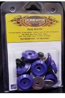 Dominator Hex Head Countersunk Bolt Kit - Purple (Set of 10)