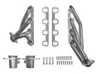 Exhaust - Drake Muscle Cars - Drake Muscle Cars Shorty Headers - 1-1/2 in Primary - 2-1/2 in Collector - Silver Ceramic - Ford Fullsize SUV 1966-77 (Pair)