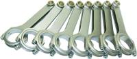 Eagle H Beam Forged Steel Connecting Rod - 7.000 in Long - Bushed - 3/8 in Cap Screws - Ford Flathead (Set of 8)