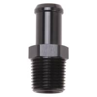 Edelbrock Straight 5/8 in Hose Barb to 1/2 in NPT Male Adapter - Black - Heater Hose
