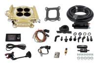 Fuel Injection Systems & Components - Electronic - Fuel Injection Systems - FiTech Fuel Injection - FiTech Easy Street EFI Fuel Injection - Throttle Body - Square Bore - 4-Barrel - 80 lb/hr Injectors - Gold