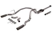 Flowmaster Outlaw Cat-Back Exhaust System - 3 in Diameter - Dual Rear Exit - 4 in Black Tips - Stainless - Ram Fullsize Truck 2019-20